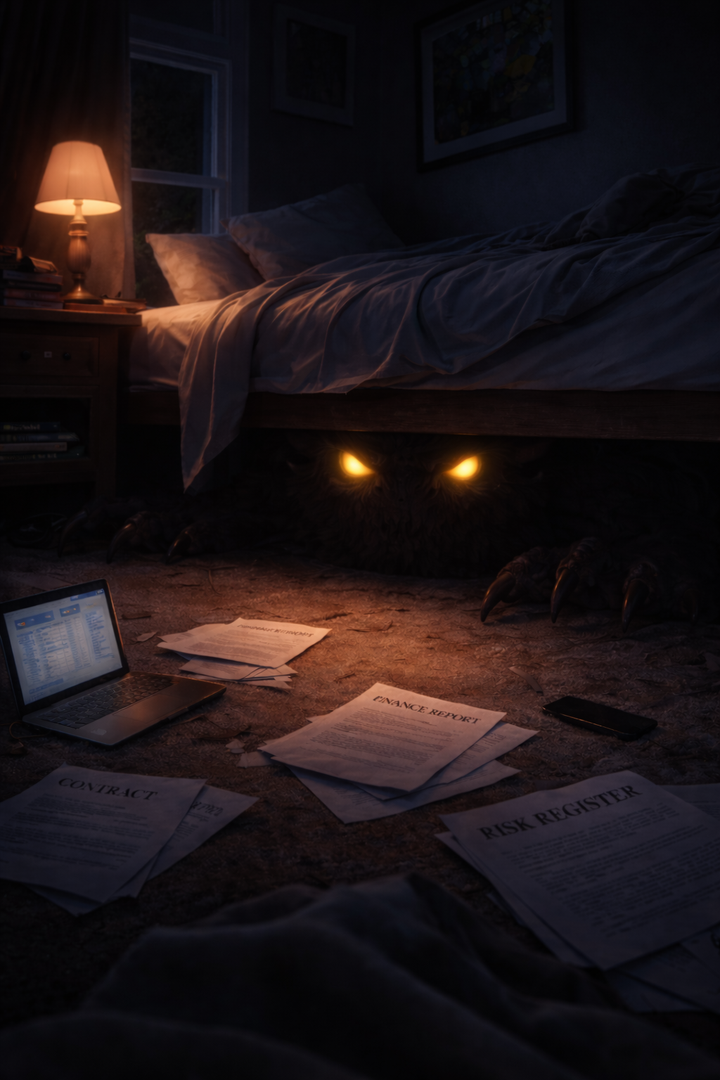 The monster under the bed was always in the contract